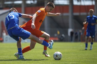 LUBIN, POLAND - JUNE 3, 2023: Football match Polish Central Youth League CLJ U-19 Zaglebie Lubin vs