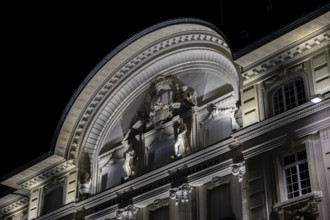 Beautiful Illuminated Swiss National Bank at Night in City of Bern, Bern Canton, Switzerland,