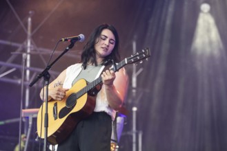 Swiss singer and songwriter Linda Elys live at the Lucerne Live festival in Lucerne, Switzerland,