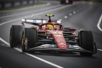 Lewis Hamilton of Great Britain drives the Scuderia Ferrari HP SF-25 during the Australian Formula