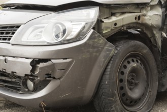Car totalled after an accident