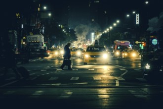 New York night view (Manhattan). Shooting Location: New York, Manhattan