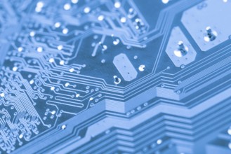 Microchip close up background for technology design