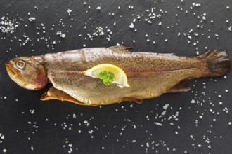 Smoked trout with sea salt and lemon smoked trout with sea salt and lemon