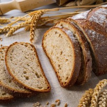 Delicious mixed rye bread, also known as grey bread