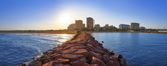 Pobla Puebla de Farnals beach and Massamagrell in Valencia of Spain