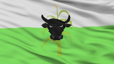 Mahates City Flag, Country Colombia, Bolivar Department, Closeup View