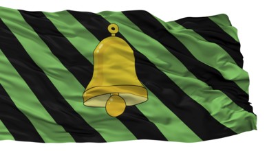 Buda Kasalova City Flag, Country Belarus, Isolated On White Background