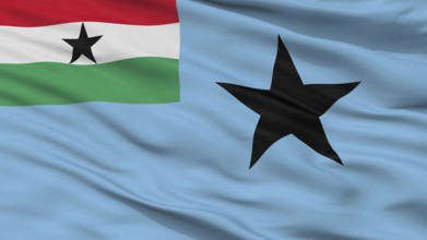 Civil Air Ensign Of Ghana 1964 1966 Flag, Closeup View