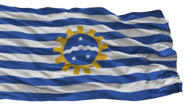 Sao Jose Dos Campos City Flag, Country Brasil, Isolated On White Background