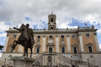 Italy, Rome. Rome. Piazza del Campidoglio. Marcus Aurelius Statue Austria, Europe