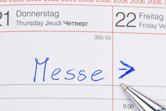 A date is entered in a calendar: Messe Austria