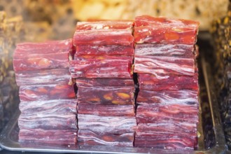 Load of traditional turkish delight lokum sugar coated soft candy