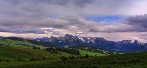 Sunrise in the Dolomites in South Tyrol, Italy, Europe