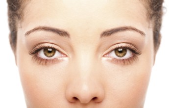 Beautiful female eyes as windows to the soul on face with fair skin, health concept, isolated, New