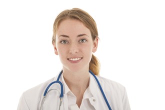 Portrait female doctor with stethoscope