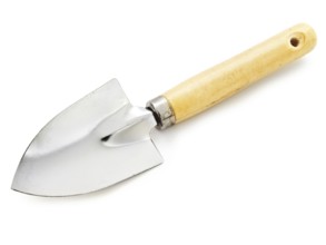 Single Gardening Scoop Against White Background
