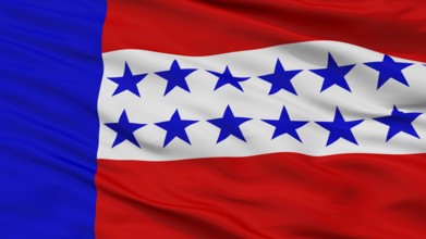 Tuamotu Islands City Flag, Country French Polynesia, Closeup View