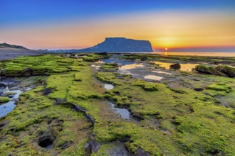 Jeju Island South Korea, Sunrise nature landscape at Jeju Do Seongsan Ilchulbong