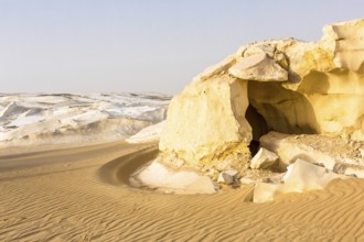 White Desert at Farafra in the Sahara of Egypt. Africa