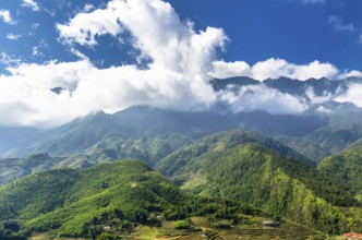 Amazing view on mountain in Sapa village, Vietnam, Asia