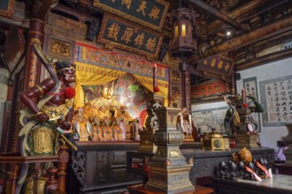 Main altar with statue of the goddess Mazu, Tainan Grand Mazu Temple, Yongfu Rd, West Central