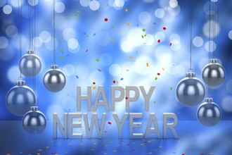 Happy new year, This is a computer generated and 3d rendered picture