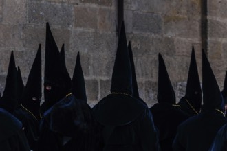 Zamora, Spain, April 7, 2023: Easter procession float during the Easter Week processions in Zamora,