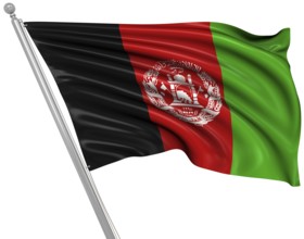 Flag of Afghanistan, This is a computer generated and 3d rendered picture