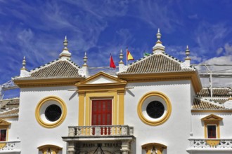 Entrance area, Plaza de Toros de la Maestranza bullring in Seville, Andalusia, Spain, Europe,
