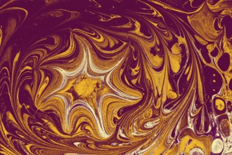 Ebru marble conch effect surface pattern design for print