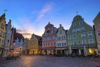 Landshut Germany, sunrise city skyline at Old Town Altstadt street