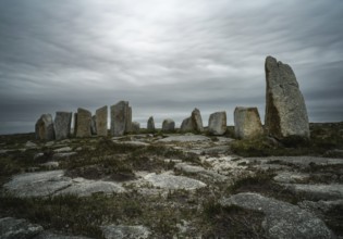 A long exposure view of the historic megalith site of Tobar Dherbhile on the Mullet Peninsula of