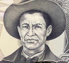 Augusto Cesar Sandino (1895-1934) on 1000 Gordobas 1985 Banknote from Nicaragua. Nicaraguan