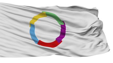 La Francophonie Flag, Isolated On White Background