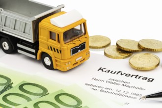 A purchase contract for new lorries. Investing in new vehicles brings cost benefits
