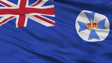 Queensland City Flag, Country Australia, Closeup View