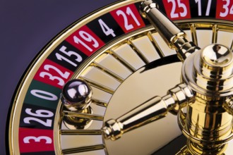 Cylinder of a roulette game of chance with ball Austria