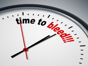 An image of a nice clock with time to bleed