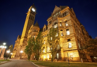Old City Hall Toronto Ontario Canada downtown night photo