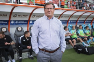 LUBIN, POLAND - APRIL 8, 2024: Football match Polish PKO Ekstraklasa between KGHM Zaglebie Lubin vs