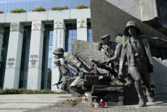 Monument to the Warsaw Uprising by Wincenty Kucma and Jacek Budyn on Krasinski Square, Warsaw,
