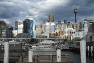 23.09.2019, Sydney, New South Wales, Australia, View from the shore at Darling Harbour to the
