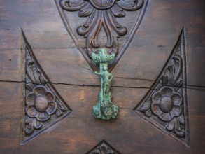 Artistically designed door knocker, Dubrovnik, Dalmatia, Croatia, Europe