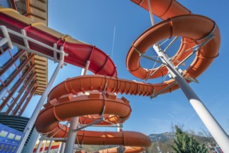 Giant slide at Indor Spielparadies Wonnemar, Sonthofen, Allgäu, Swabia, Bavaria Germany