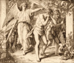 Expulsion, by Julius Schnorr von Carolsfeld, 1860