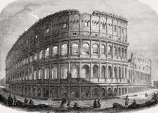 The Colosseum, ancient Amphitheatre, Rome, Italy, Europe