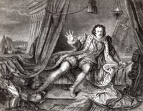 David Garrick, 1717-1779, englischer Schauspieler, als Richard III.