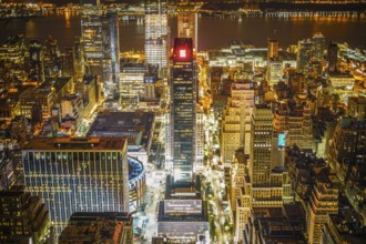 New York night view visible from the Empire State Building. Shooting Location: New York, Manhattan