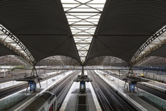 Leuven, Flemish Brabant Region, Belgium 10 31 2021: High angle view over the ceiling, platform and